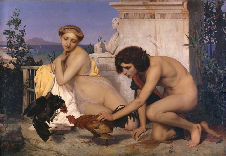 Young Greeks Attending a Cock Fight (The Cock Fight) from Jean-Léon Gérome
