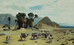Camel caravan nearby the red sea. from Jean-Léon Gérome