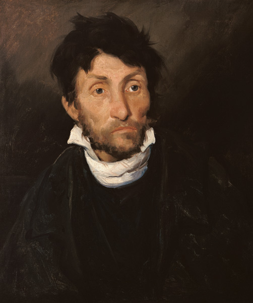 Picture a mentally ill (monomaniacal thief, kleptomaniac, murderer) from Jean Louis Théodore Géricault