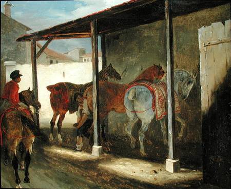 The Barn of Marachel-Ferrant from Jean Louis Théodore Géricault