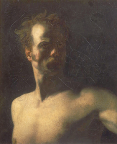 Halbakt eines Mannes from Jean Louis Théodore Géricault