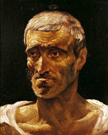 Head of a Shipwrecked Man, study for the Raft of Medusa from Jean Louis Théodore Géricault