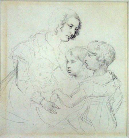 A Mother and her children from Jean Louis Théodore Géricault