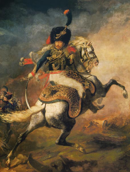 Officer of the guard hunters at the attack from Jean Louis Théodore Géricault