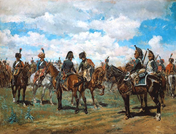 Soldiers on horseback from Jean-Louis Ernest Meissonier