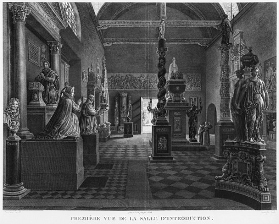 First view of the introductory room, Musee des Monuments Francais, Paris, illustration from ''Vues p from Jean Lubin Vauzelle
