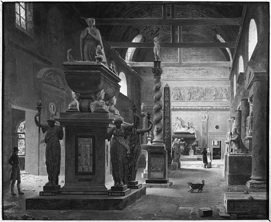 The great room of the Musee des Monuments Francais, c.1820 from Jean Lubin Vauzelle