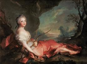 Portrait of Maria Adelaide of France, daughter of Louis XV dressed as Diana