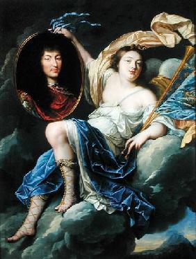 Fame Presenting a Portrait of Louis XIV (1638-1715) to France