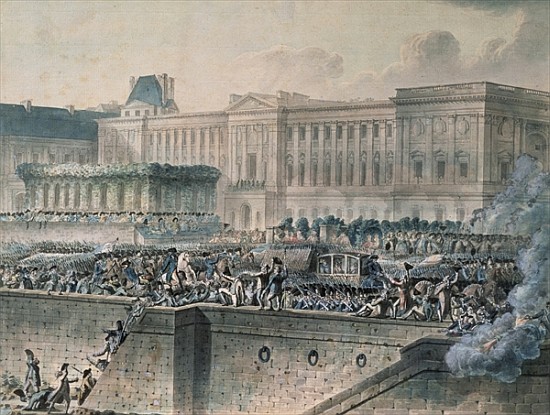 The Arrival of Louis XVI (1754-93) in Front of the Louvre, 17th July 1789 from Jean-Pierre Houel