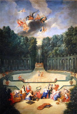 The Groves of Versailles. View of the Amphitheatre and the Water theatre with Venus surrounded by th from Jean the Younger Cotelle