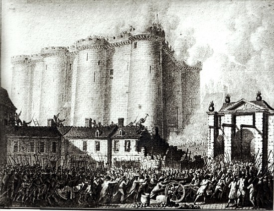 Siege of the Bastille, 14th July 1789 from Jean Louis the Younger Prieur