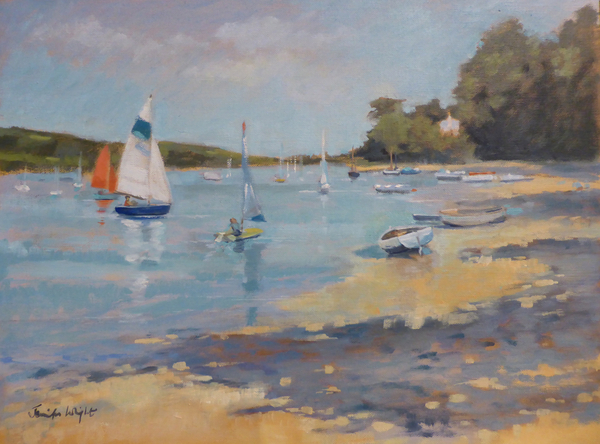 Salcombe, Red Sail from Jennifer Wright