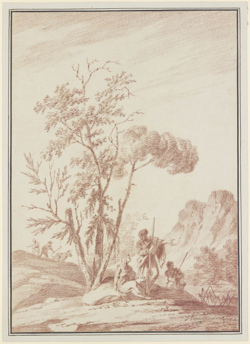 Drei Figuren unter einer Baumgrupppe from Jerome Preudhomme