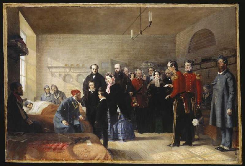 The first visit queen Victoria with her wounded soldiers from Jerry Barrett