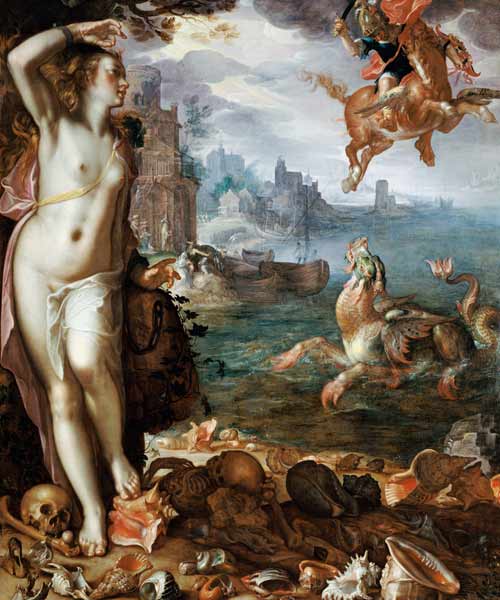 Perseus Rescuing Andromeda from Joachim Wtewael or Utewael