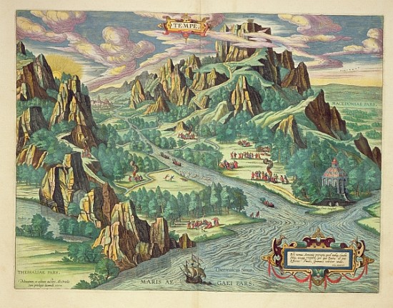View of antique Thessaly from the ''Atlas Major'' from Joan Blaeu