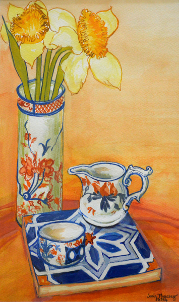 Chinese Vase with Daffodils, Pot and Jug from Joan  Thewsey
