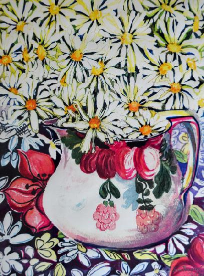 Marguerites in a 30s Jug