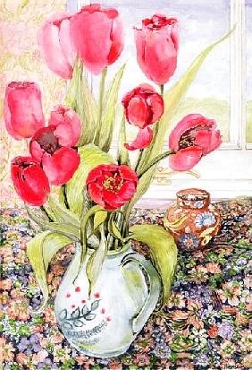 Tulips in a Rye Jug (w/c) 