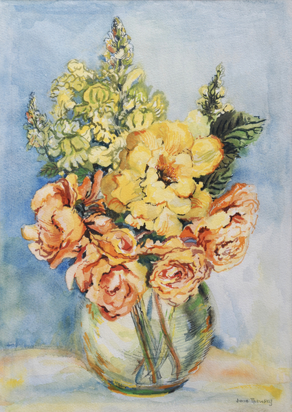 Yellow Roses and Antirrhinums from Joan  Thewsey