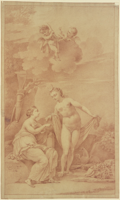 Jupiter, in der Gestalt Dianas, nähert sich Kallisto from Joannes van Dreght