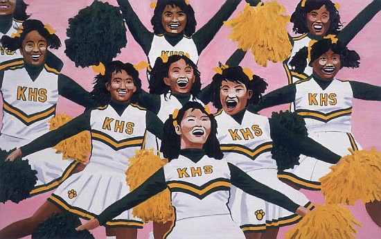 Kiamuki High School Cheerleaders, 2002 (oil on panel)  from Joe Heaps  Nelson