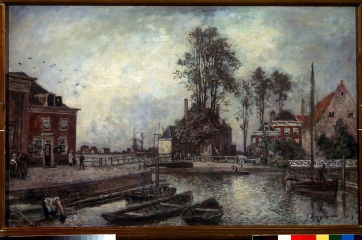 A canal embankment from Johan Barthold Jongkind