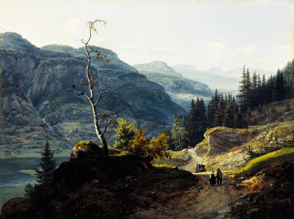 Valley in Valdres. from Johan Christian Clausen Dahl