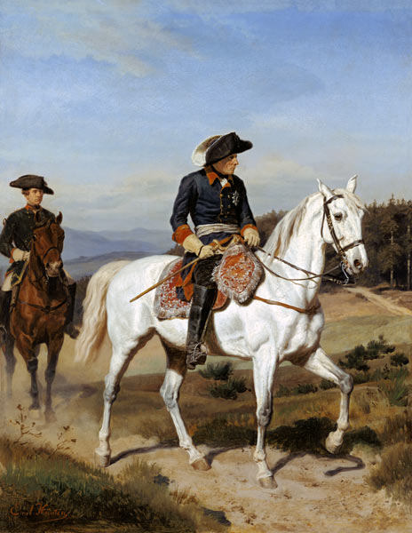 Friedrich the Great in front of Schweidnitz. from Johann Emil Hünten