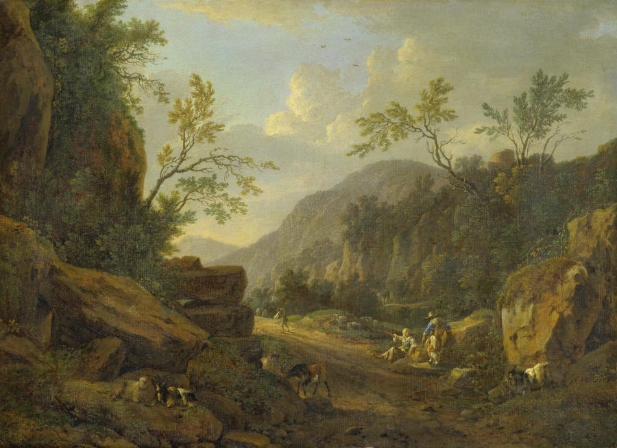 Rocky Landscape in the Evening Light from Johann Franciscus Ermels