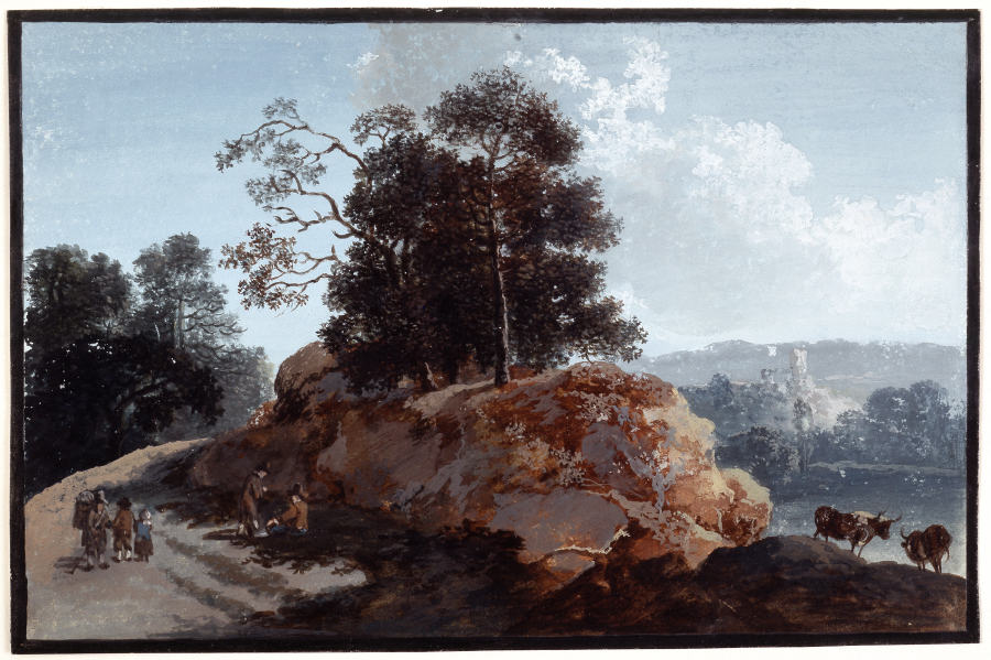 Tree section on rocks from Johann Friedrich Alexander Thiele