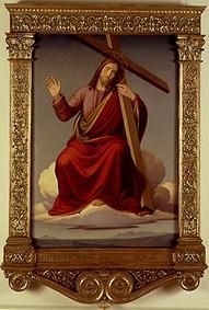 The Savior in the clouds with the cross on the shoulder from Johann Friedrich Overbeck