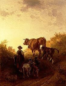 On the way to the pasture from Johann Friedrich Voltz