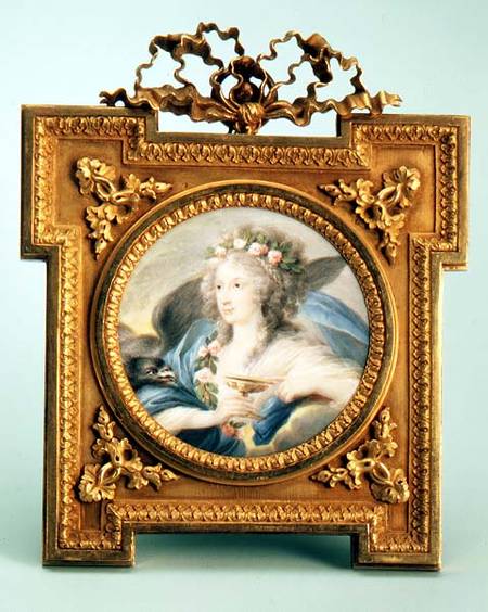 Portrait of Princess Metternich portrayed as Hebe (w/c on ivory) from Johann Georg Bauer