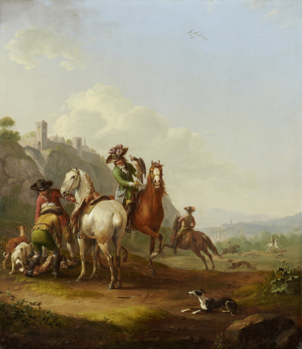 Hare-Hunt with Falconer from Johann Georg Pforr