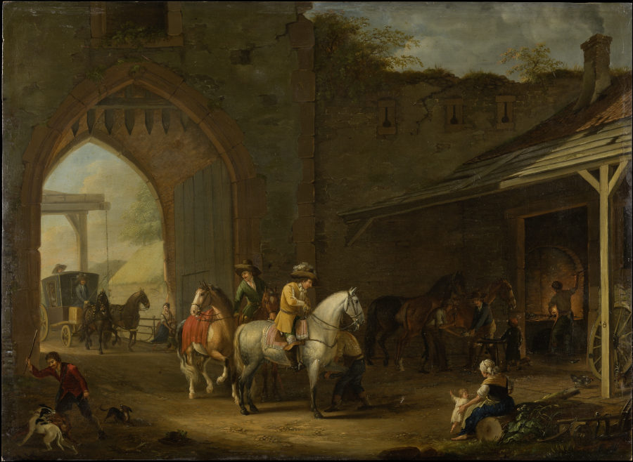 Horsemen at the Blacksmiths from Johann Georg Pforr