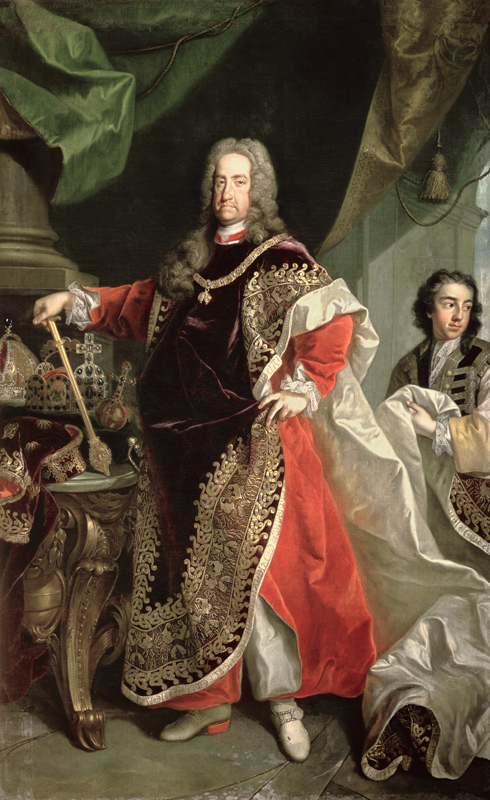Charles VI (1685-1740), Holy Roman Emperor wearing the robes of the Order of the Golden Fleece from Johann Gottfried Auerbach