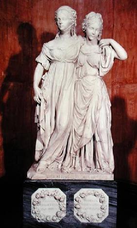 Double statue of the Princesses Louise (1776-1810) and Frederica (1778-1841) of Prussia