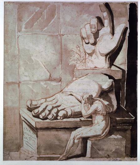 The Artist in Despair over the Magnitude of Antique Fragments (right hand and left foot of the Colos from Johann Heinrich Füssli