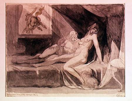 The Nightmare Leaving Two Sleeping Women from Johann Heinrich Füssli