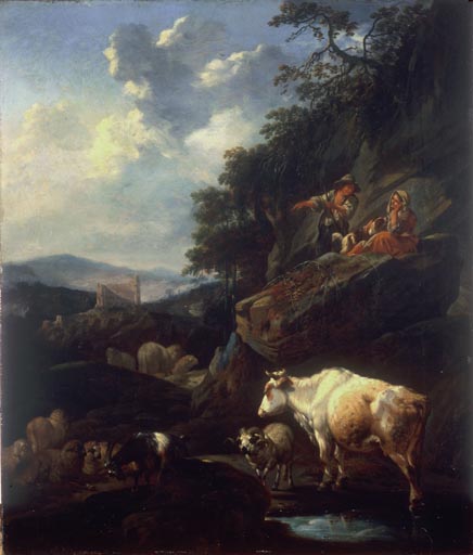Landschaft mit Hirten und Vieh from Johann Heinrich Roos
