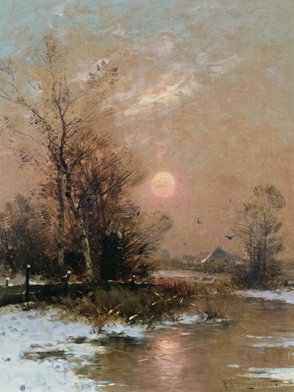 Winter Sunset from Johann II Jungblut