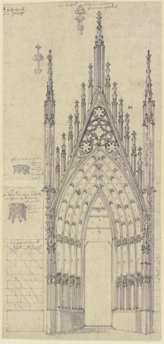 Das nördliche Seitenportal der Westfassade des Straßburger Münsters from Johann Jakob Arhardt