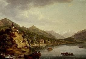Brienz with the Brienzer lake from Johann Ludwig Aberli