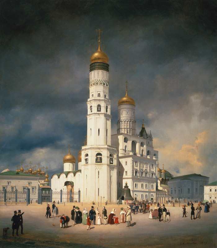 The family Olsufjeff on Ivanovskaja square in the Kremlin (Moscow) from Johann Philipp Eduard Gaertner