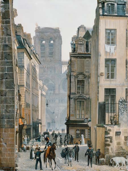 Paris, Rue Neuve-Notre-Dame from Johann Philipp Eduard Gaertner
