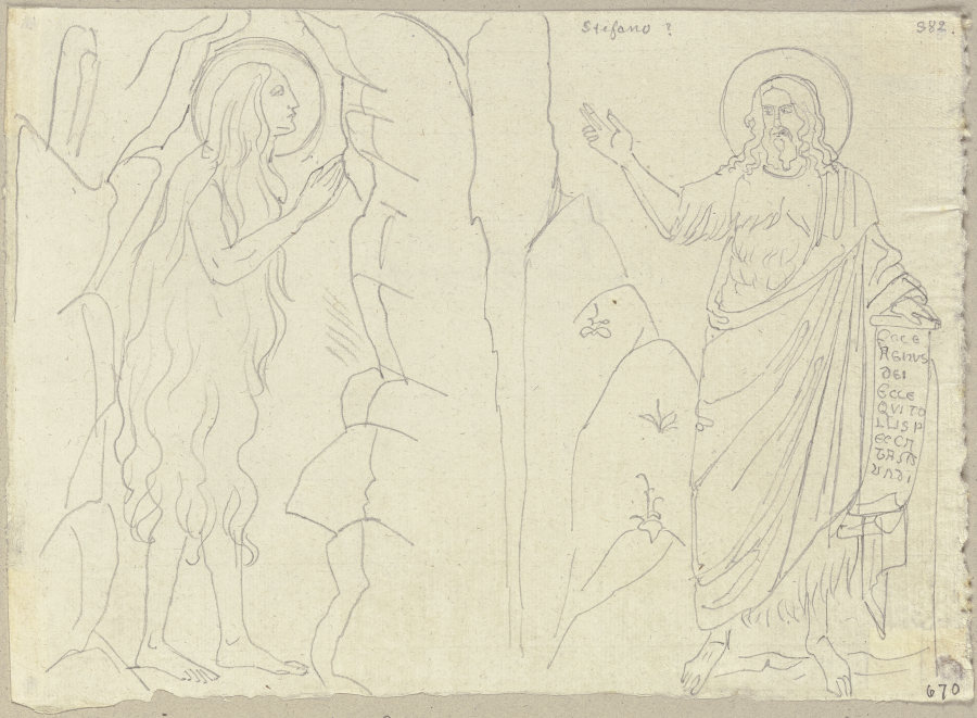 An der Bogenwölbung in S. Francesco zu Assisi from Johann Ramboux