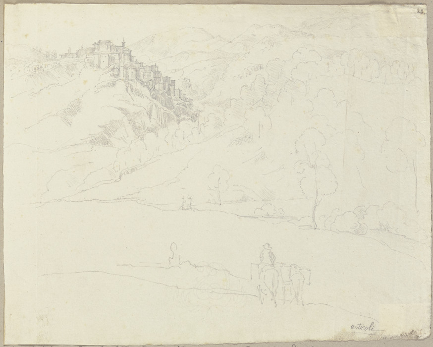 Ansicht von Anticoli di Corradino in dem Alquier Gebirge from Johann Ramboux
