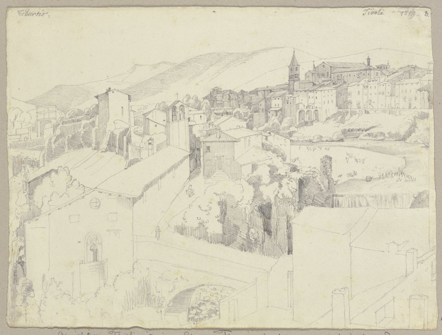 Ansicht von Tivoli mit seinem Strome Teverone (Aniene) from Johann Ramboux